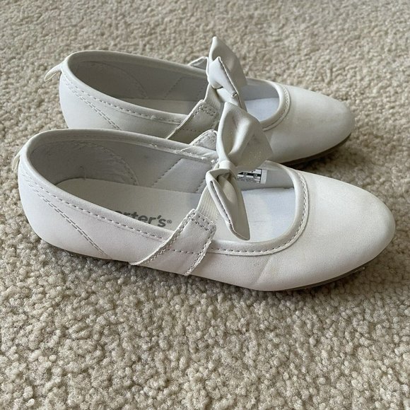 Carters Slip On White Dress Shoe Size 13 - Picture 2 of 8